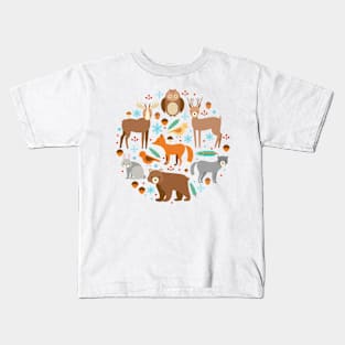 Cartoon Animals Collection Prints Kids T-Shirt